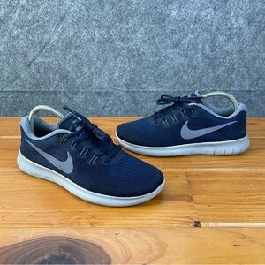 Nike Free RN 2017 Womens Size 8.5 Blue Running Sneakers Athleisure 880840-404